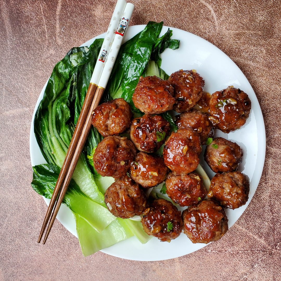 Chinese Pork Meatballs | Spinach and Bacon