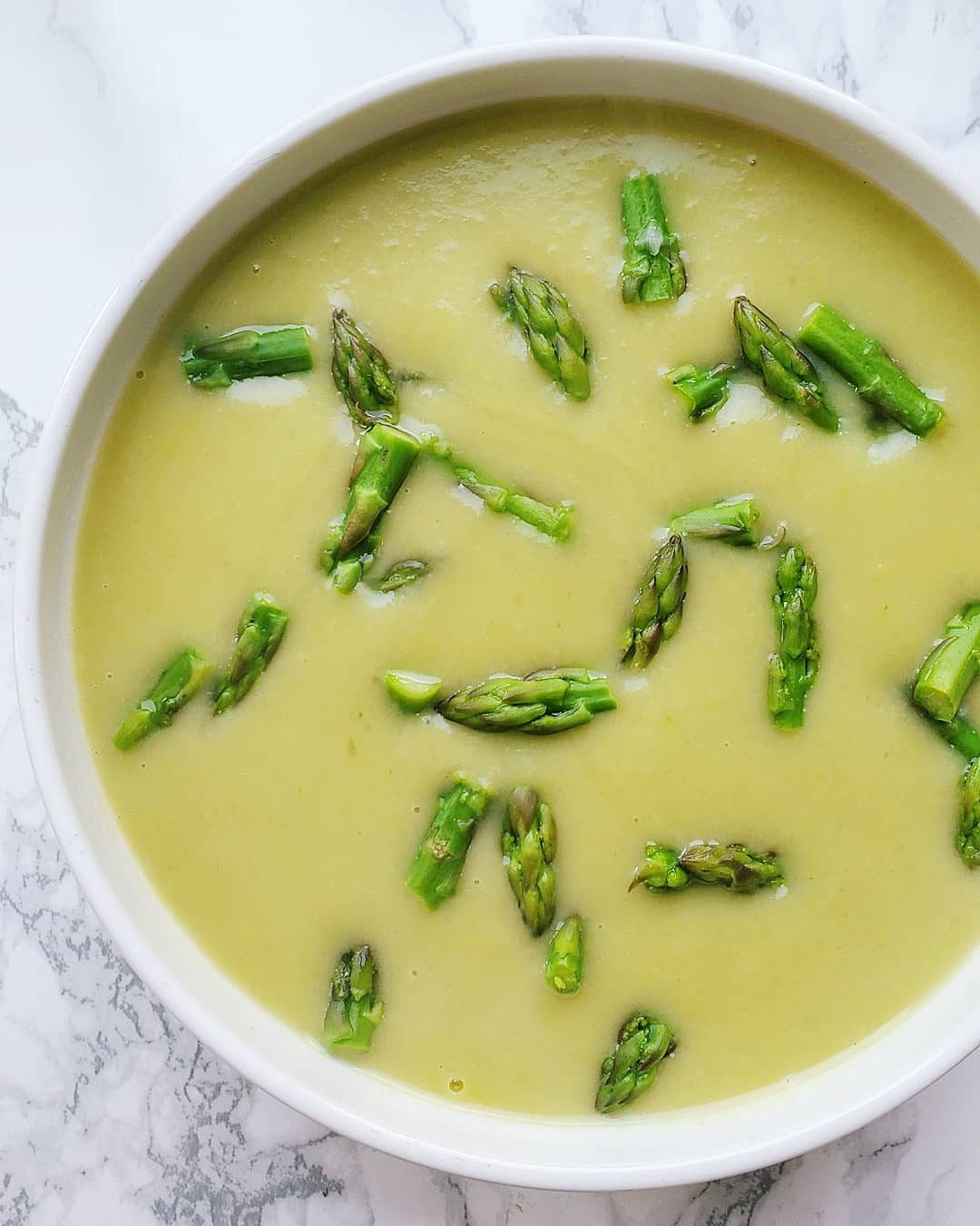 Spinach and Bacon Asparagus Soup