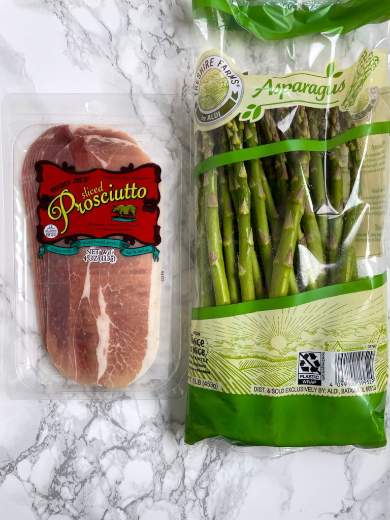 Ingredients for Prosciutto Asparagus Wraps made in the Air Fryer