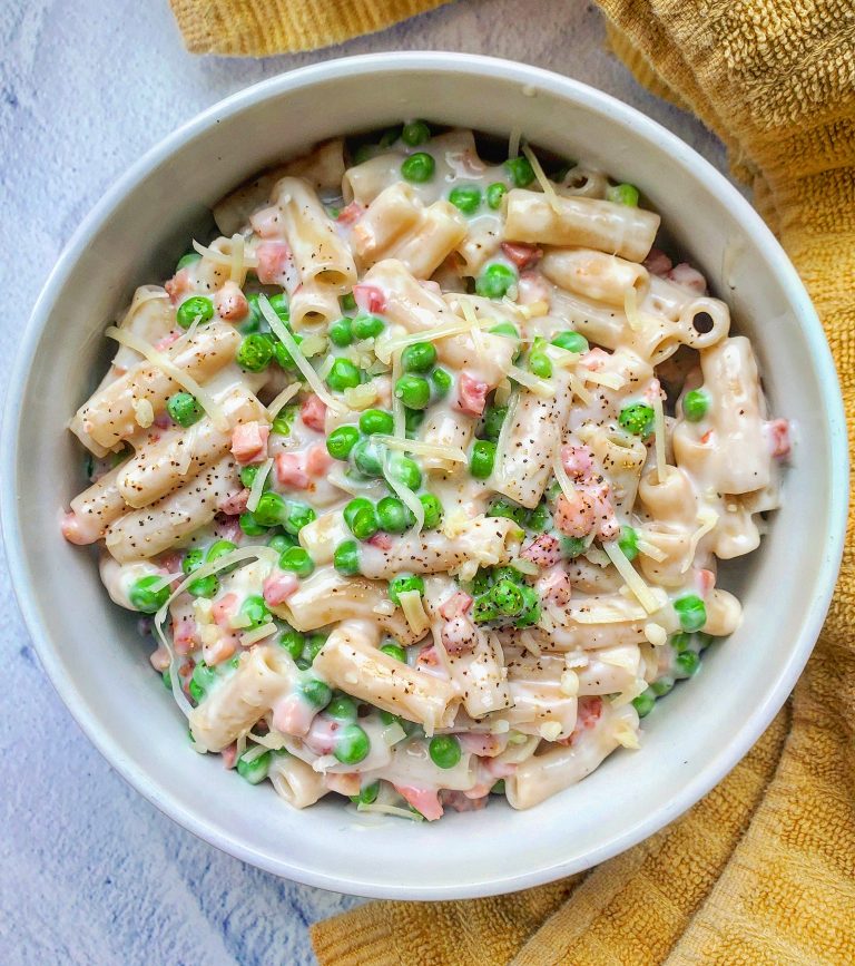 Penne with Pancetta, Peas, and Parmesan