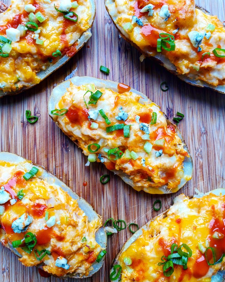 Buffalo Chicken Stuffed Potatoes