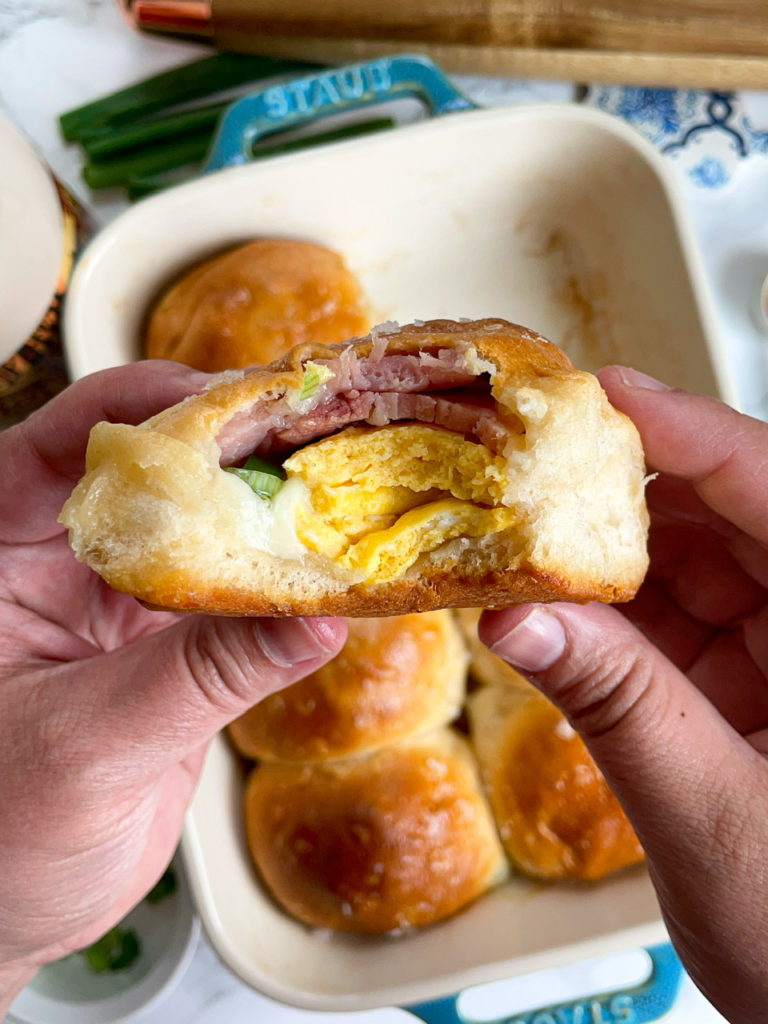 Ham, Egg, and Cheese Stuffed Biscuits