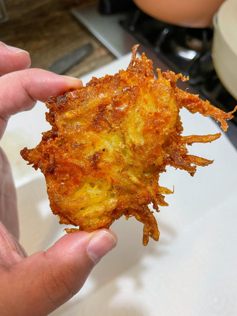 cheddar leek potato latkes