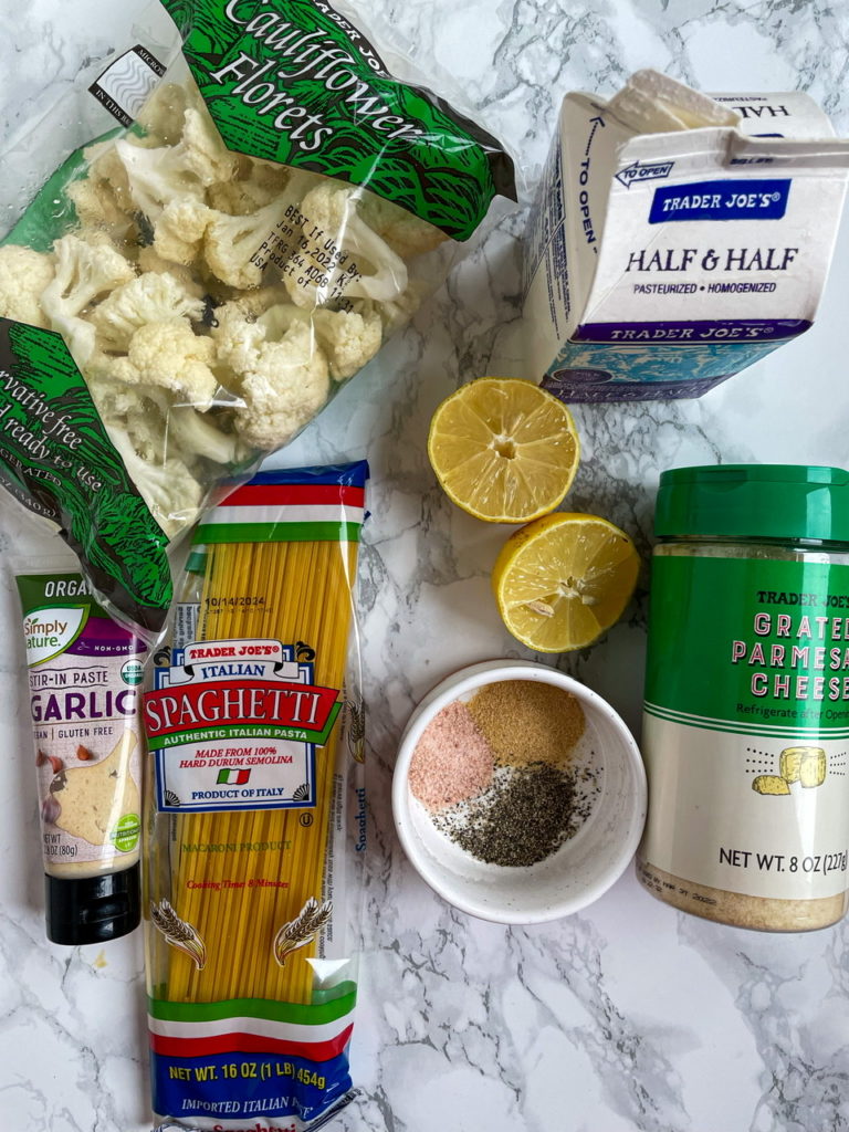 Ingredients for Pasta with Roasted Cauliflower
