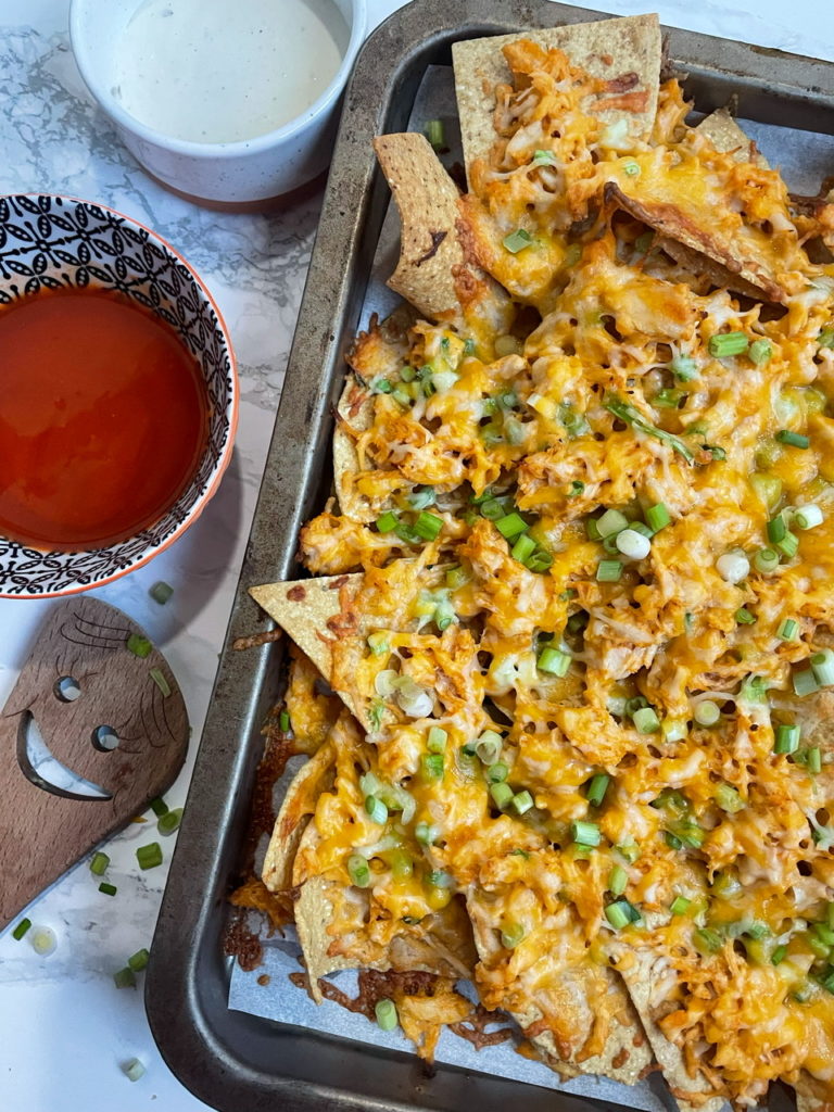 Buffalo Chicken Nachos - Perfect Super Bowl Recipe