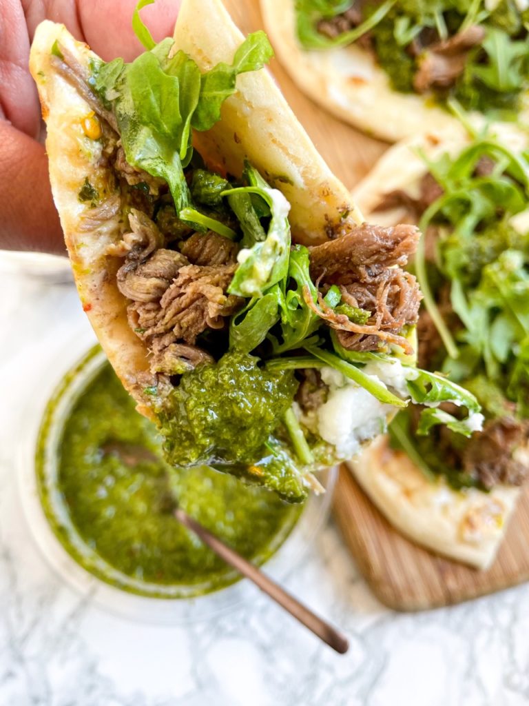 Chimichurri Steak Flatbread Sandwich