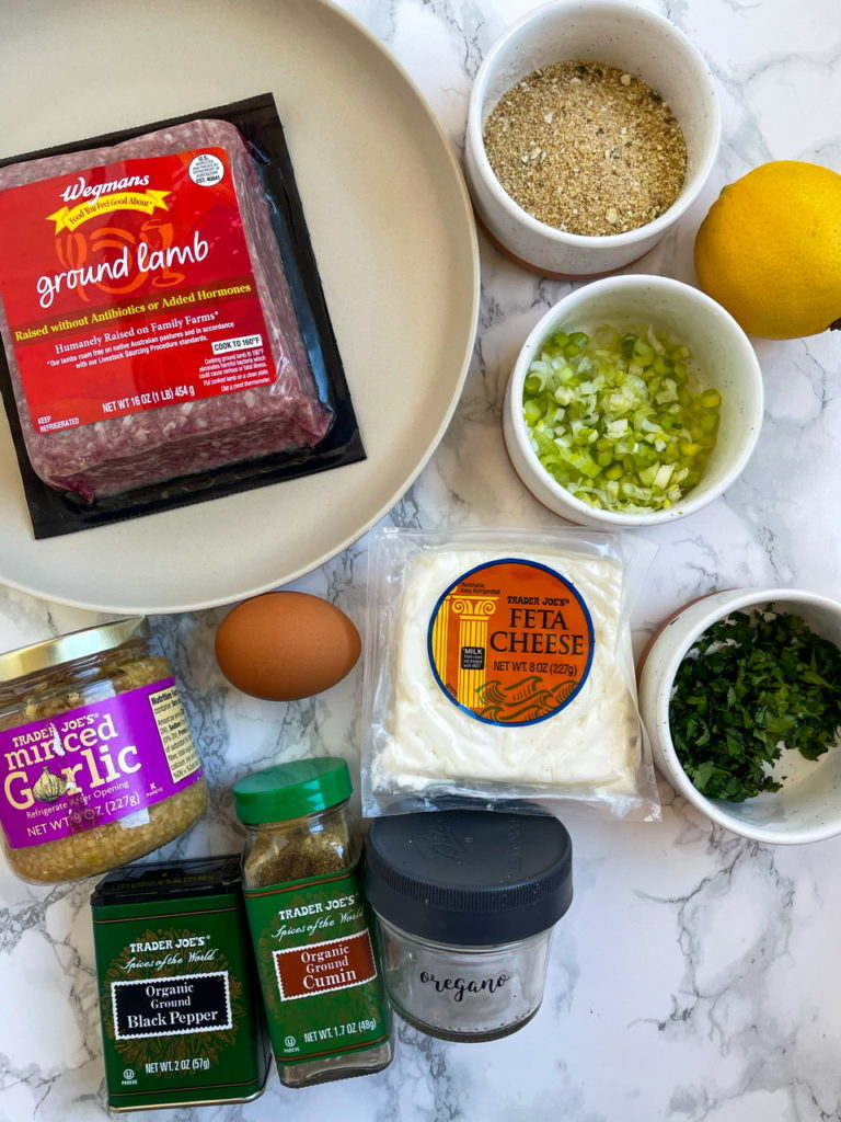 Ingredients for Feta Meatballs