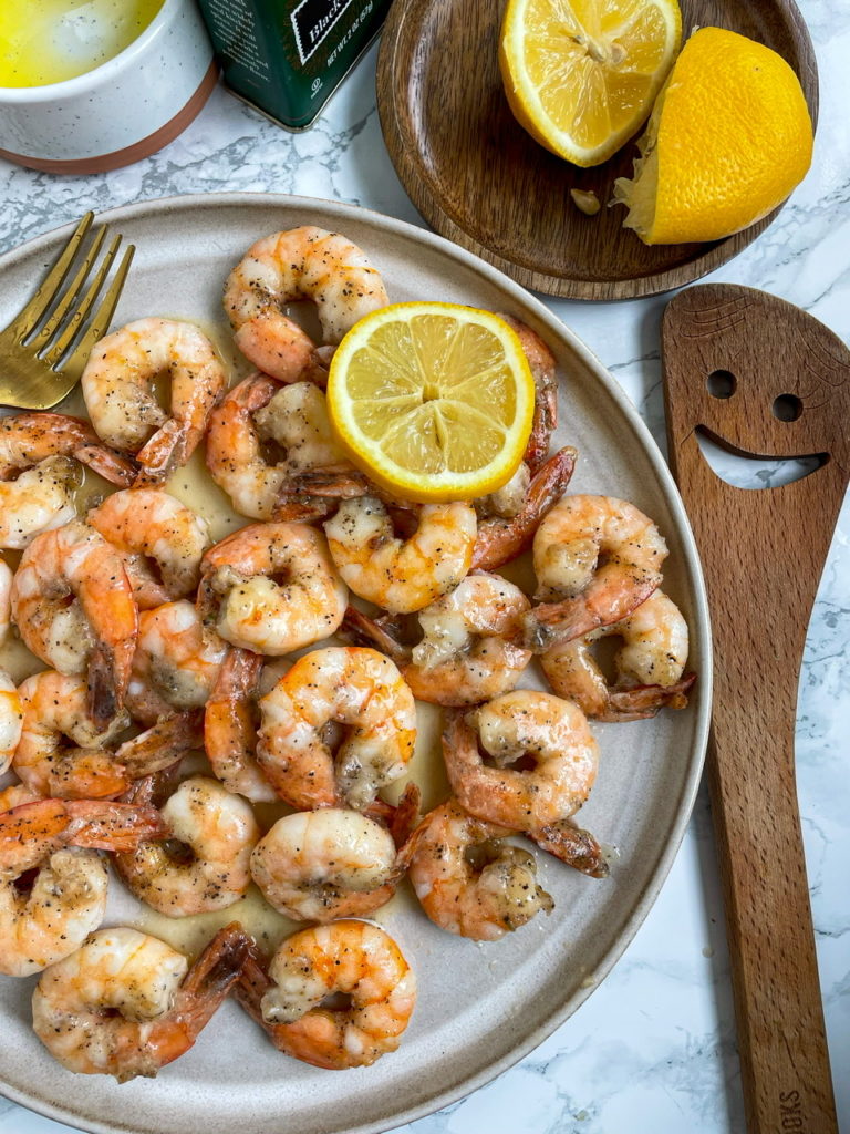 Air Fryer Shrimp made with Lemon and Pepper