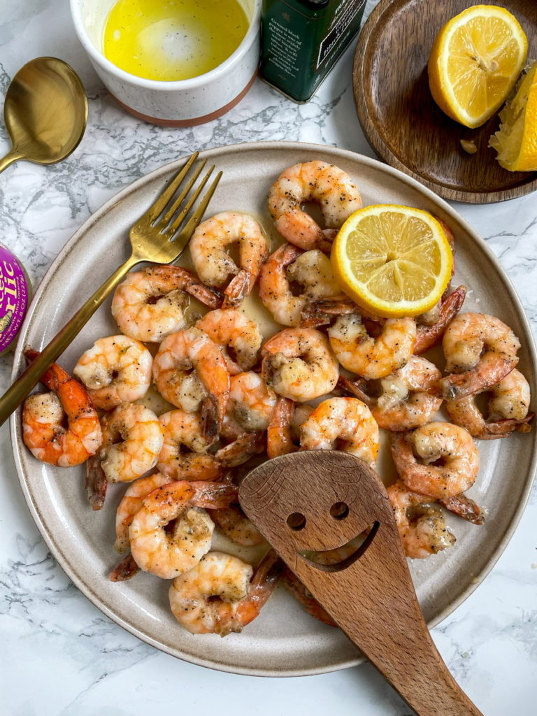 Air Fryer Shrimp made with Lemon and Pepper