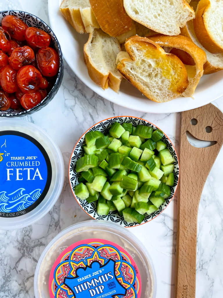 Ingredients for Feta Bruschetta