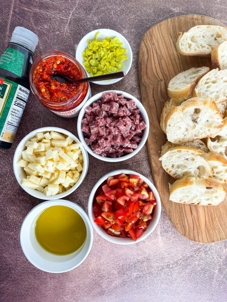 Ingredients for Antipasto Bites
