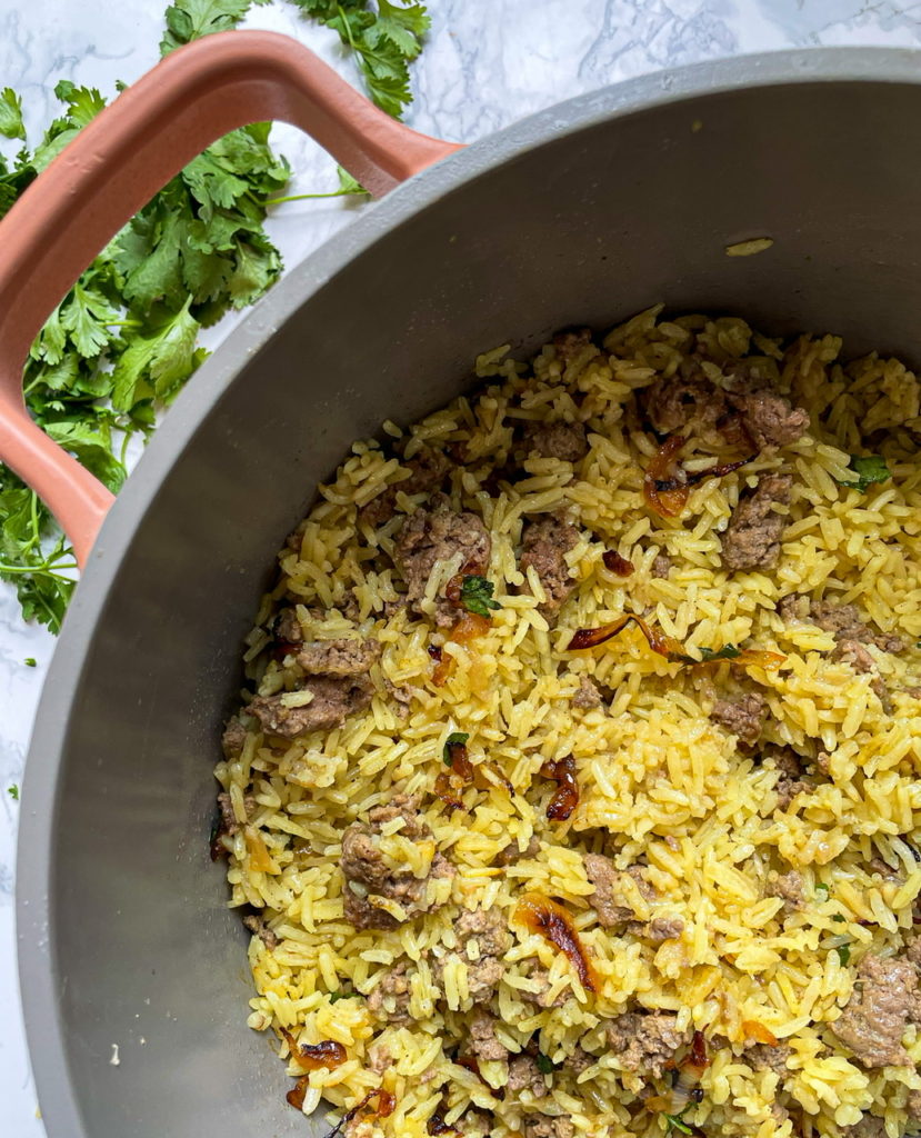 Lamb Pulao also known as Lamb Pilau