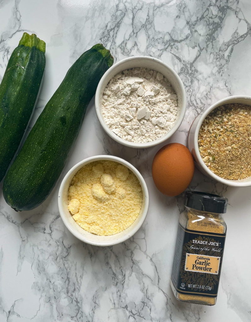 Ingredients for Air Fryer Zucchini Fries
