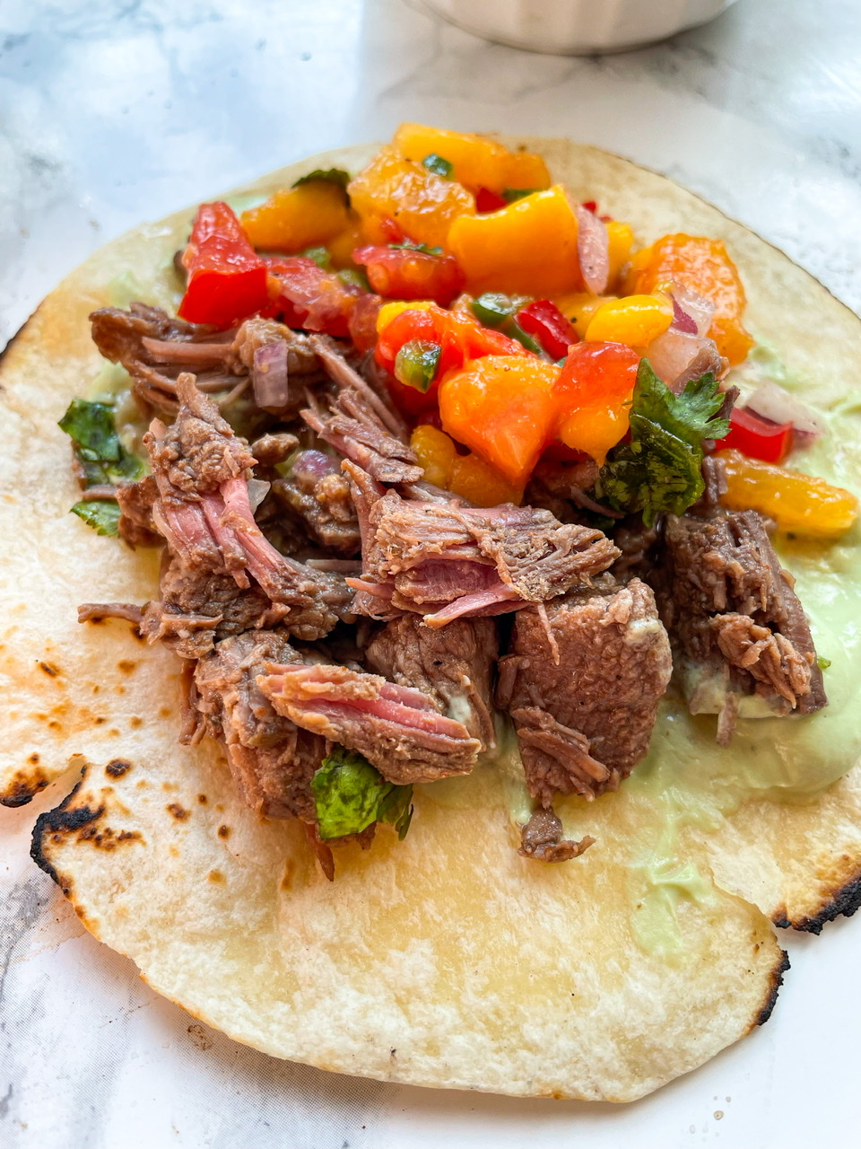 Slow Cooker Pulled Beef Shredded Beef Tacos slow-cooker-pulled-beef-brisket-the-scatty-mum