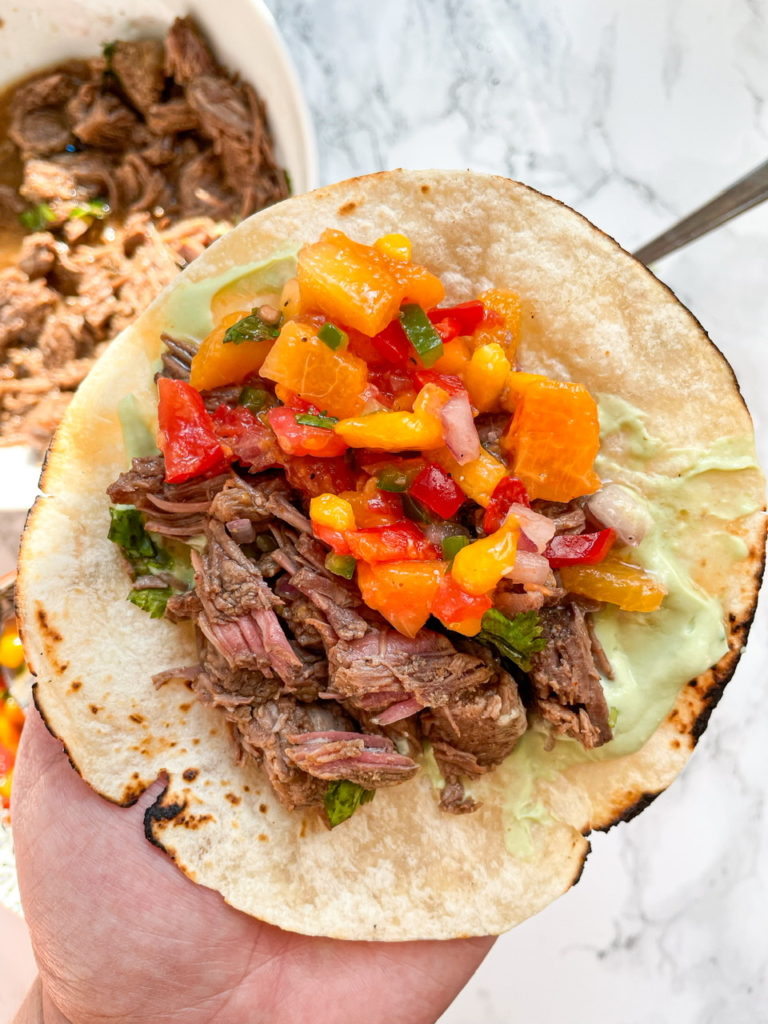 Pressure cooker discount shredded beef tacos