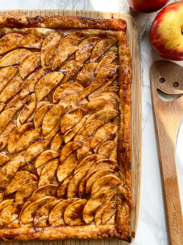 Puff Pastry Apple Tart with Fig Jam