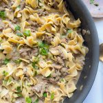 One Pot Beef Stroganoff made with Ground Beef
