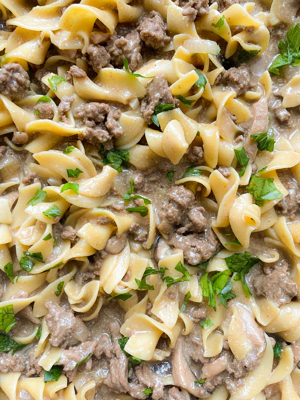 One Pot Beef Stroganoff | made with Ground Beef