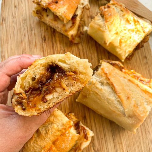 Turkey and Cheese Sandwich with Caramelized Onions and Fig Jam