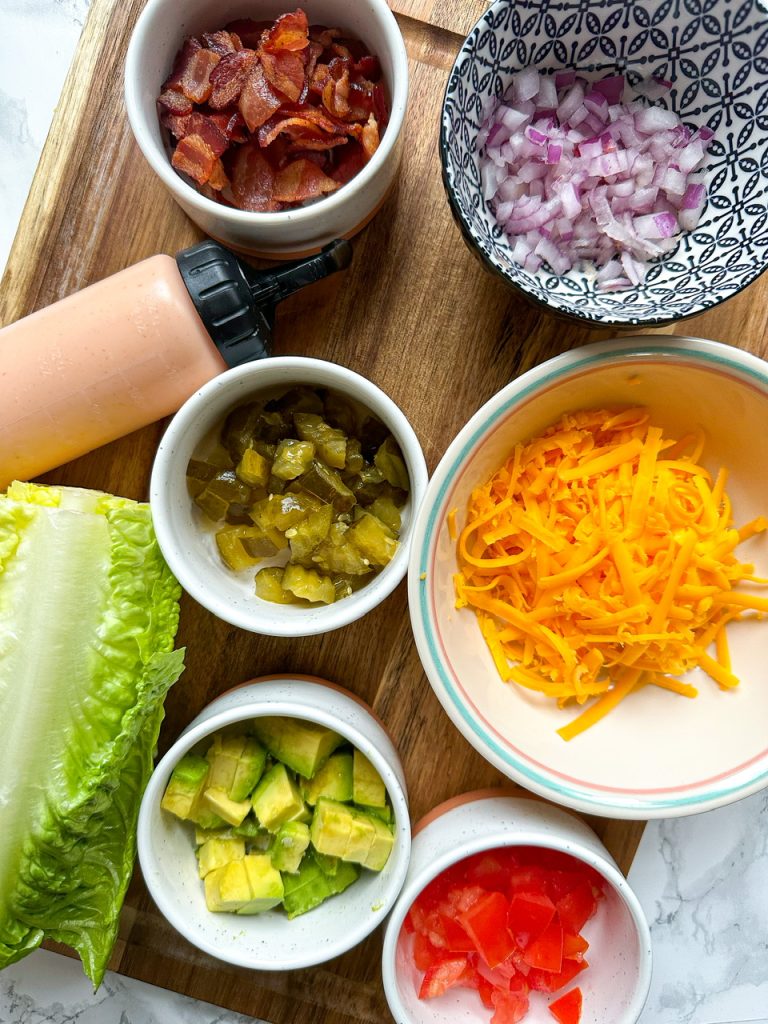 Ingredients for Cheeseburger Bowls