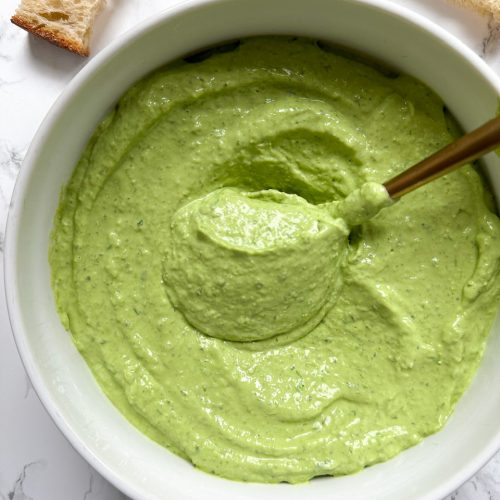 Whipped Cottage Cheese Green Goddess Dip
