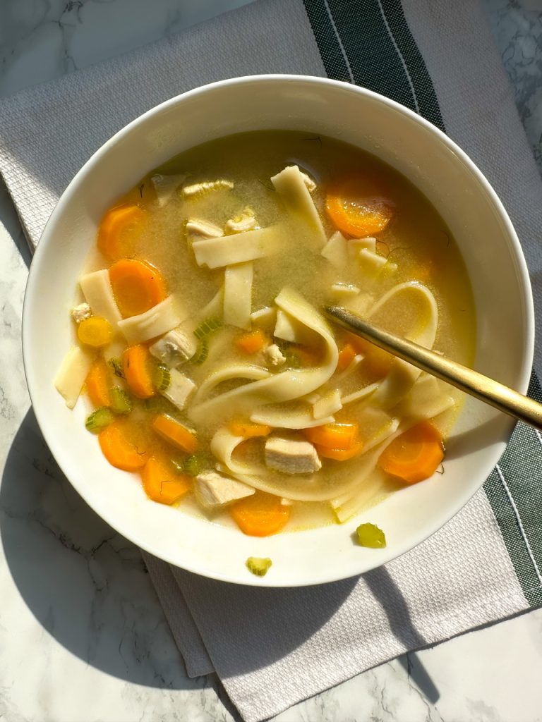 Gluten Free Chicken Noodle Soup made with Chicken Breast