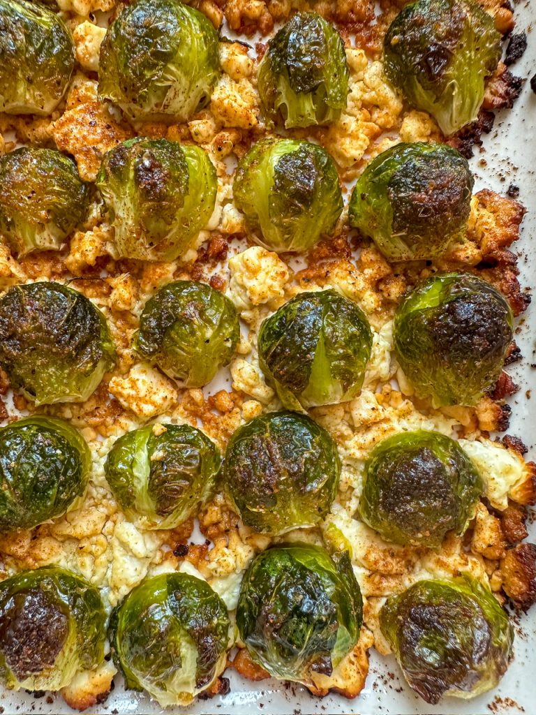 Roasted Brussels Sprouts with Feta