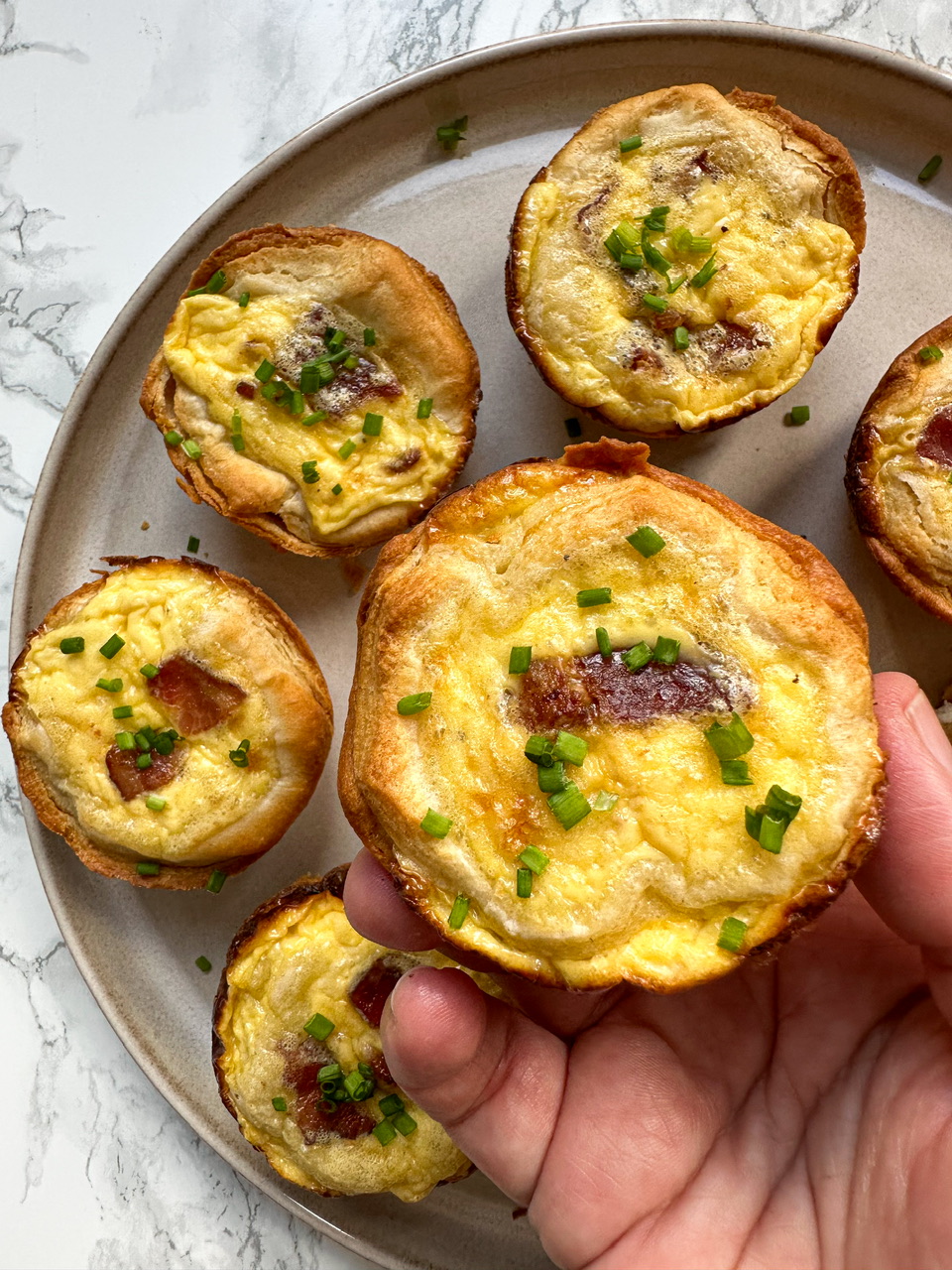 Mini Quiche Made with Store Bought Biscuit Dough