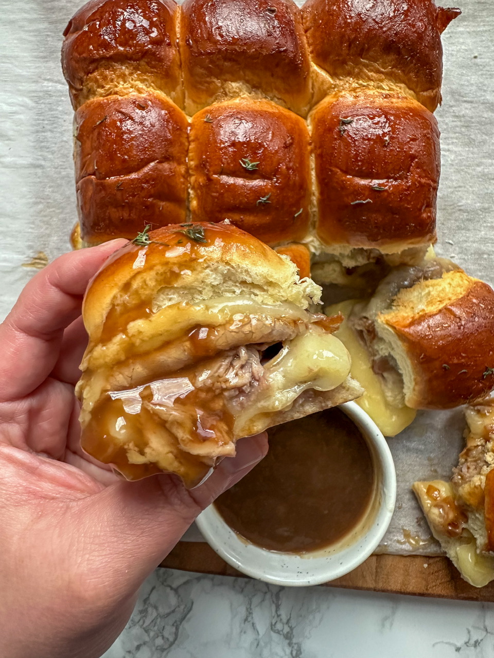 French Dip Sliders with Au Jus