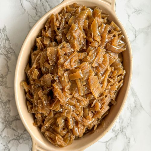 Slow Cooker Caramelized Onions made in a crock pot