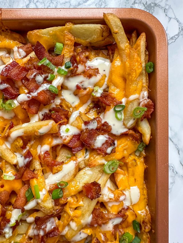 Loaded Fries | Spinach and Bacon