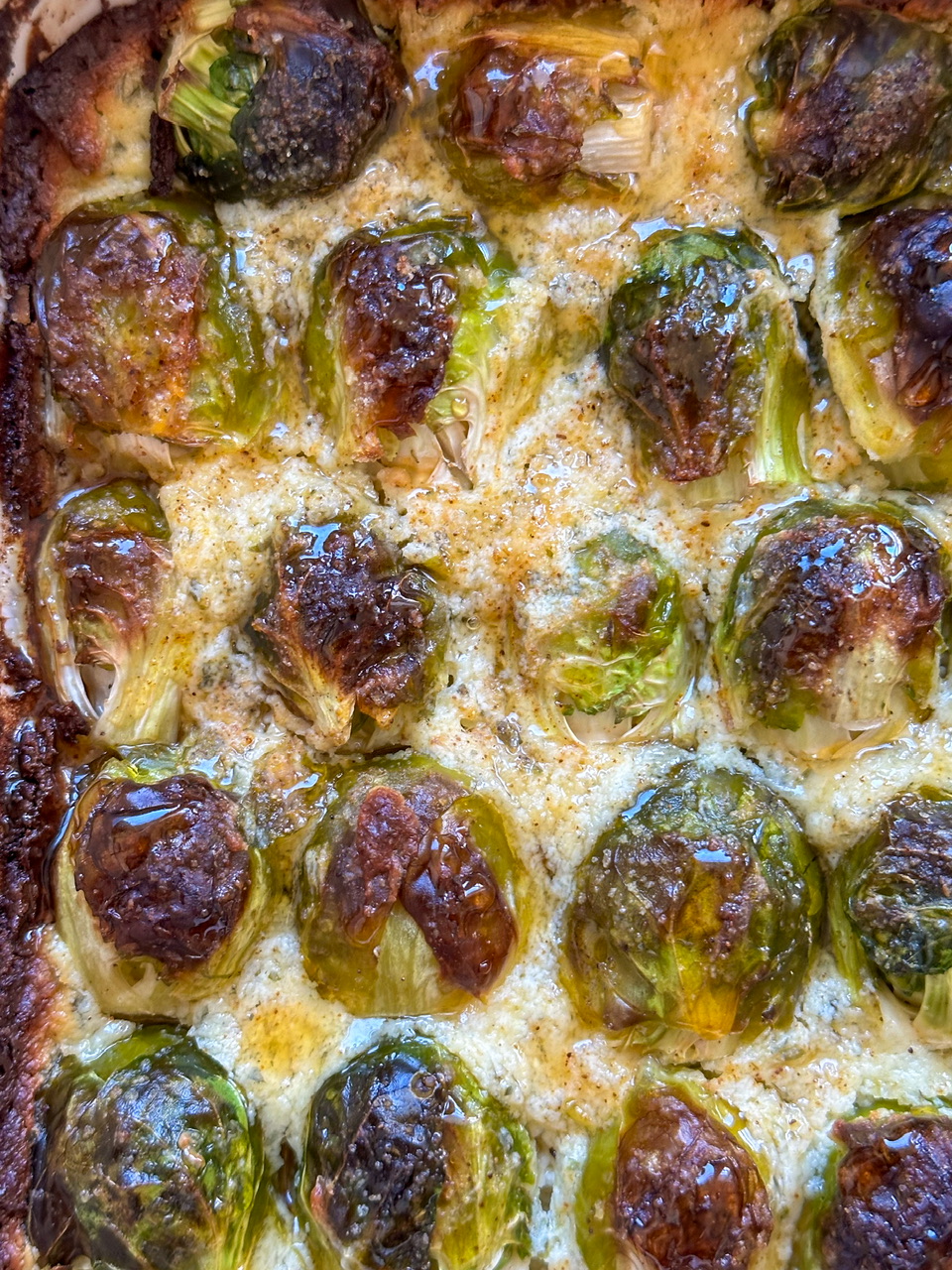 Roasted Brussels Sprouts with Boursin | Hot Honey