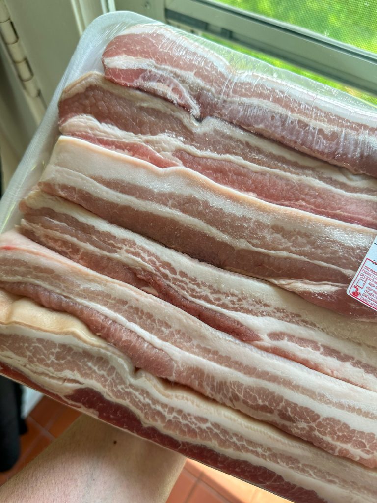 strips of pork belly that i buy at costco