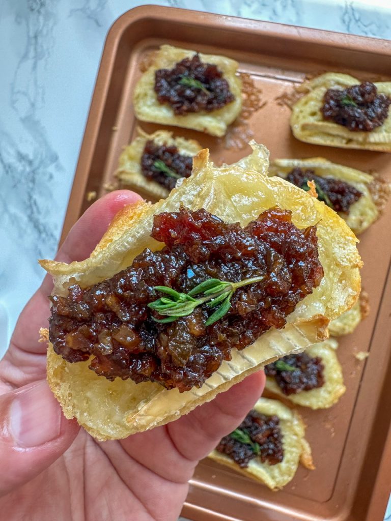 Crostini with Brie and Bacon Jam