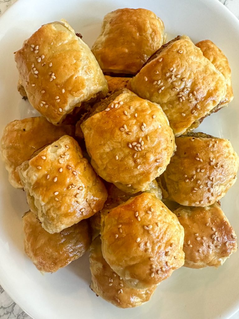 Sausage Rolls made with Pork, Apple, and Bacon