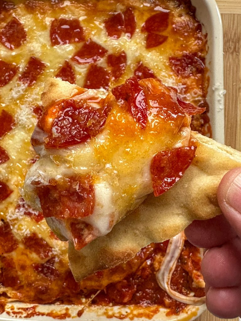 Pepperoni PIzza Dip with Hot Honey