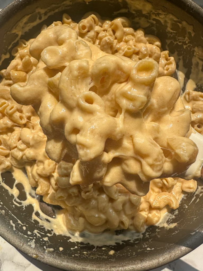 macaroni and cheese made with bone broth and three cheeses