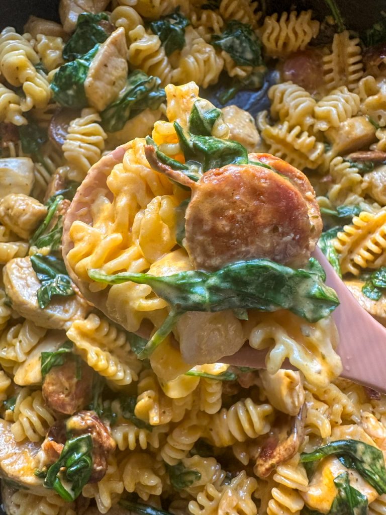 creamy chicken and chorizo pasta
