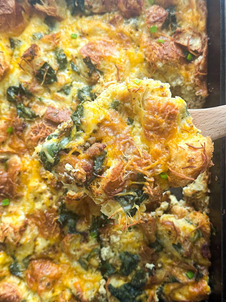 savory croissant breakfast casserole