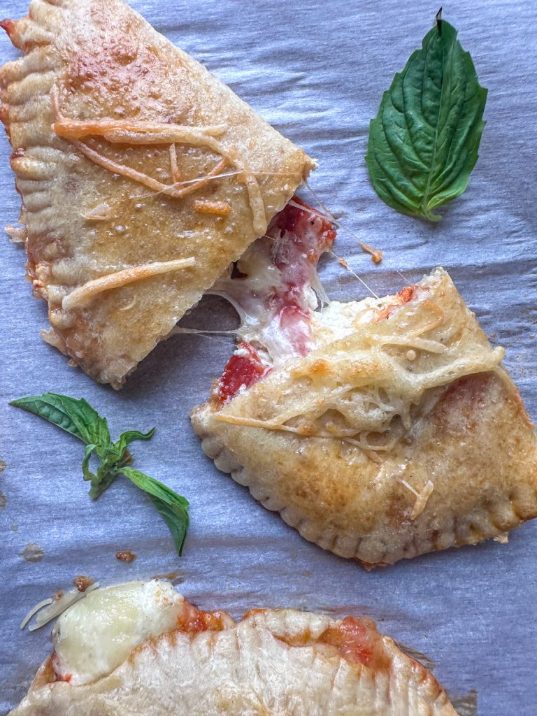 mini calzones with pepperoni and cheese