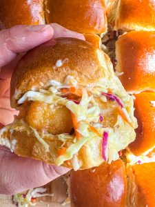 Easy Fried Fish Sliders with Mango Slaw